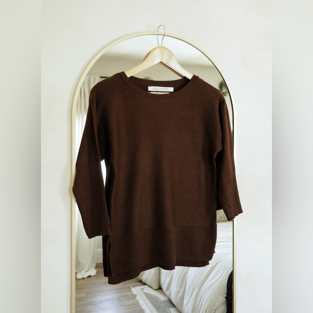 Merino Wool Sweater in Brown